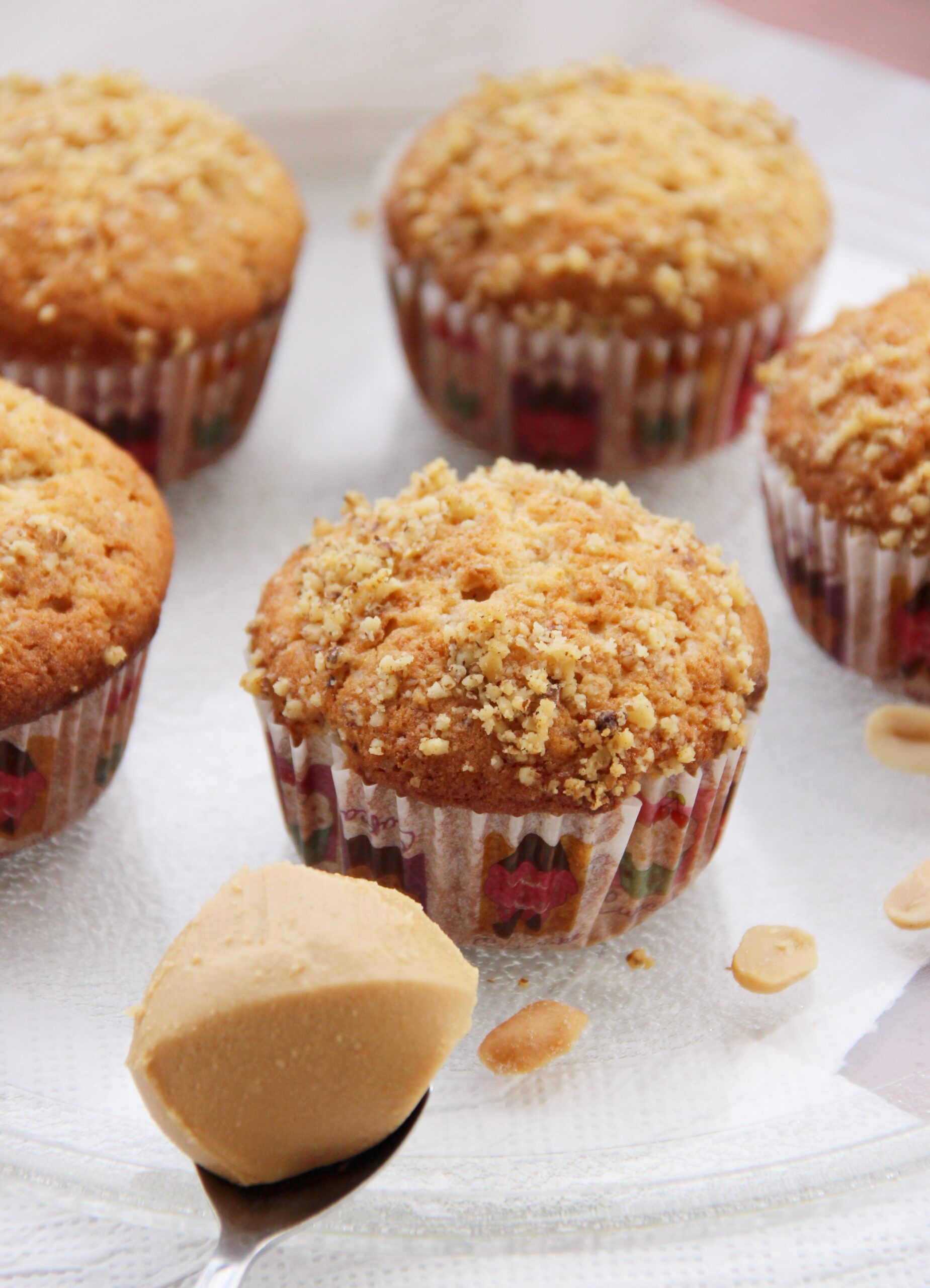 Muffins De Manteiga De Amendoim De Banana